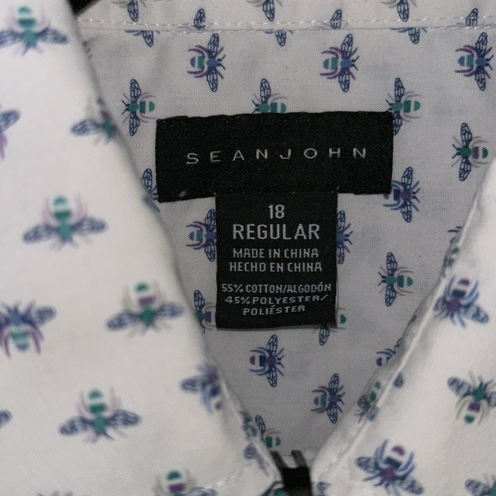 Like new Boys designer dress shirt with clip on Tie size 18 Sean John - Picture 4 of 4